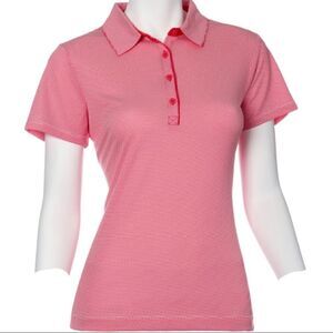 NWT EP Orange Geo Jacquard Golf Polo Sz M